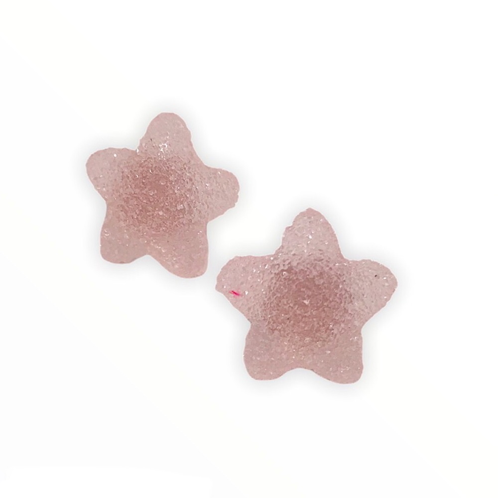 Pink Candy Cute Kawaii SOFT Sugar Gummy STAR Stainless STUD Earrings